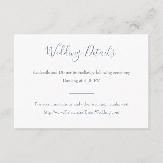 結婚のクラシック詳細 エンクロージャーカード (正面)