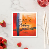 結婚のクリエイティブ抽象芸術アートワーク スタンダードカクテルナプキン (インサイチュ)