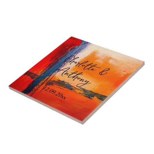 結婚のクリエイティブ抽象芸術アートワーク タイル (側面)