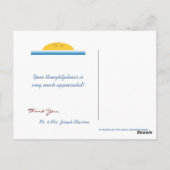 結婚のクルーズ感謝フォトフレーム – はがき (裏面)