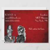 結婚のグランジスカル対カスタム招待状 招待状 (裏面)