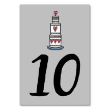 結婚のケーキイラストレーションの結婚テーブル番号