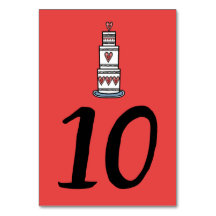 結婚のケーキイラストレーションの結婚テーブル番号