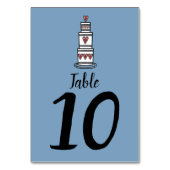 結婚のケーキイラストレーションの結婚テーブル番号 テーブルナンバー (裏面)