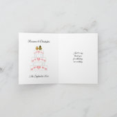 結婚のケーキデザインが結婚ありがとう サンキューカード (内部)