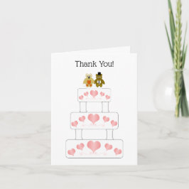 結婚のケーキデザインが結婚ありがとう サンキューカード