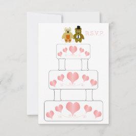 結婚のケーキデザインウェディングRSVP 出欠カード