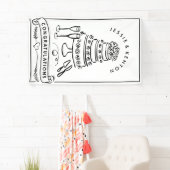 結婚のケーキ婚約おめでとうバナー 横断幕 (インサイチュ)