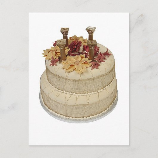 結婚のケーキ柱 ポストカード (正面)