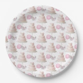 結婚のケーキ紙プレート ペーパープレート (正面)