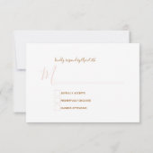 結婚のケーキ蝶RSVPカード 出欠カード (裏面)