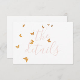 結婚のケーキ蝶RSVPカード 出欠カード