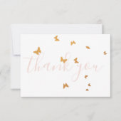 結婚のケーキ蝶RSVPカード 出欠カード (正面)