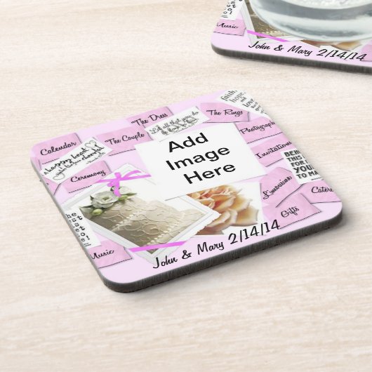 結婚のケーキ コースター (左側)