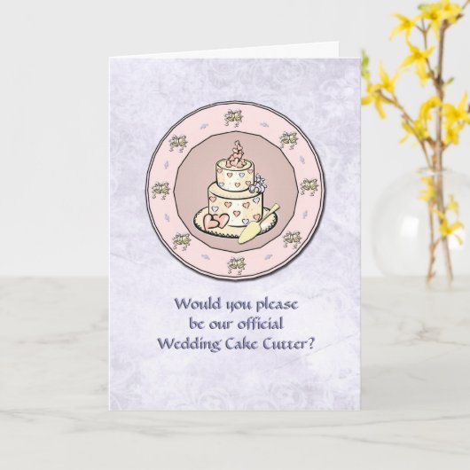 結婚のケーキ – プレート – 複数結婚の用途 カード (黄色い花)