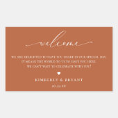 結婚のゲストウェルカムバッグラベル 長方形シール (正面)