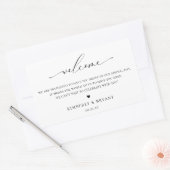 結婚のゲストウェルカムバッグラベル 長方形シール (封筒)