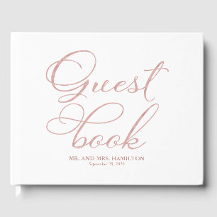 結婚のゲストブックエレガントバラ金ゴールド書道 ゲストブック