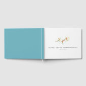 結婚のゲストブックホワイトマグノリア花 ゲストブック (全面)