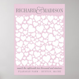 結婚のゲストブックポスター – CHOOSE YOUR COLOR 20x28 ポスター