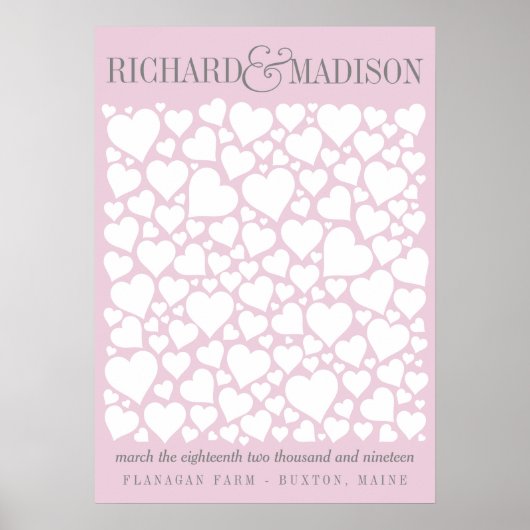 結婚のゲストブックポスター – CHOOSE YOUR COLOR 20x28 ポスター (正面)