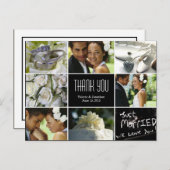 結婚のコラージュありがとうはがき ポストカード (正面/裏面)