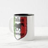 結婚のコーヒー・マグによるイタリア語 ツートーンマグカップ (正面左)