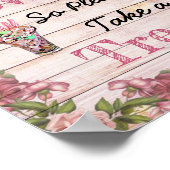 結婚のコーラルキャンディのお菓子ビュッフェの看板 ポスター (角)