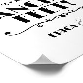 結婚のサインあなたの踊り足のための治療を持つ ポスター (角)