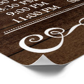 結婚のサイン結婚スのスケジュー素朴結婚ルのSig ポスター (角)