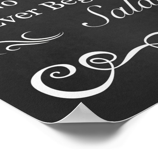 結婚のサイン – アルコ結婚ールの黒板 ポスター (角)