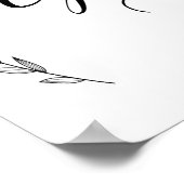 結婚のサイン – オープンバーローレル結婚のサイン ポスター (角)