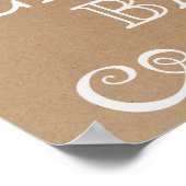 結婚のサイン – キャンディ結婚バー素朴のサイン ポスター (角)