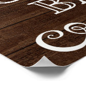 結婚のサイン – バーのサインを素朴開結婚く ポスター (角)