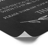 結婚のサイン – プラグ抜き式Chalkboardサイン ポスター (角)