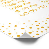 結婚のサイン – 紙吹雪のサインを結婚スケジュール ポスター (角)