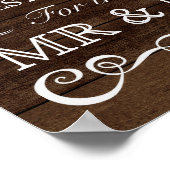 結婚のサイン – Date Jar素朴の結婚サイン ポスター (角)