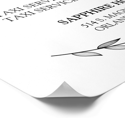 結婚のサイン – Don'Drink & Drive Laurel Sign ポスター (角)