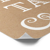 結婚のサイン – Kid's Table素朴のシ結婚ェン ポスター (角)