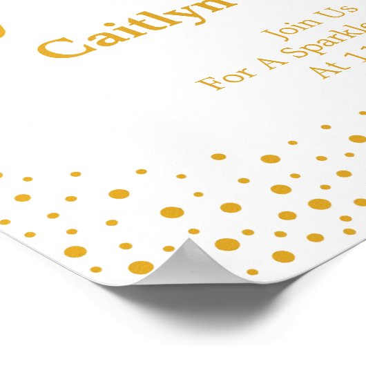 結婚のサイン – Let Love Sparkle紙吹雪サイン ポスター (角)