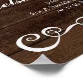 結婚のサイン – Let Love Sparkle素朴の結婚Sig ポスター (角)