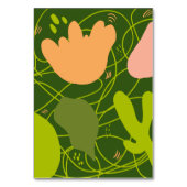 結婚のサボテンフローラシェイプの座席番号 テーブルナンバー (裏面)