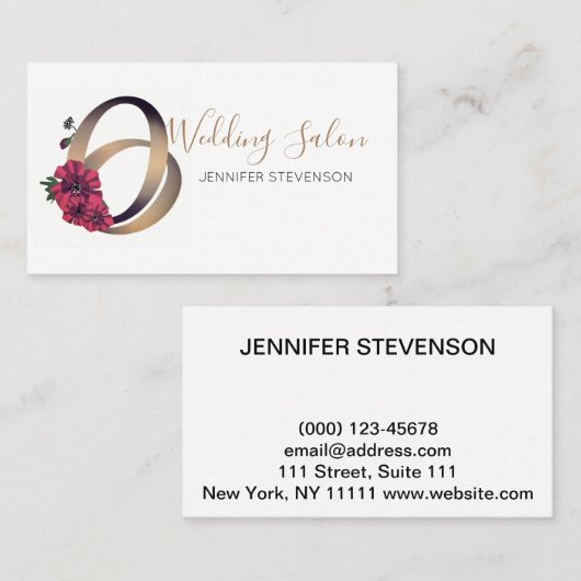 結婚のサロン結婚は 名刺 (正面/裏面)