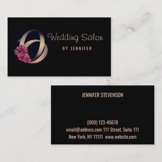 結婚のサロン結婚、婚約 名刺 (正面/裏面)