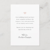 結婚のサンキューカードと写真のハート感謝してい サンキューカード (裏面)