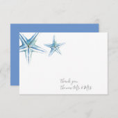 結婚のサンキューカードの水彩 ノートカード (正面/裏面)