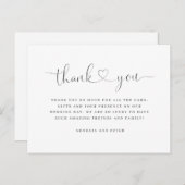 結婚のサンキューカードメエレガントメッセージ ポストカード (正面/裏面)