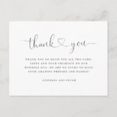 結婚のサンキューカードメエレガントメッセージ ポストカード (正面)