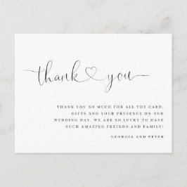 結婚のサンキューカードメッセージハート感謝していyou ポストカード