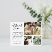 結婚のサンキューカード3写真カスタム写真 ポストカード (スタンド正面)